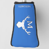 Couvre-club De Golf Antler monogramme personnalisé (Tourné à 90°)
