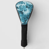 Couvre-club De Golf Aqua Toile floral bleu No.4 de turquoise (Devant)