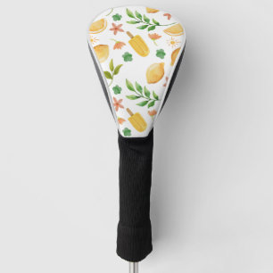 Couvre-club De Golf Aquarelle Citrons & Popsicles