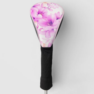 Couvre-club De Golf Aquarelle délicate Fleurs roses