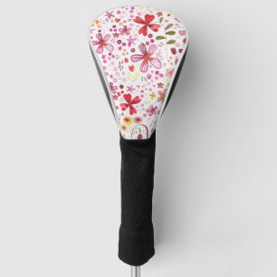 Couvre-club De Golf Aquarelle florale moderne