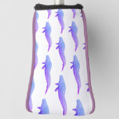 Couvre-club De Golf Aquarelle Océan Animal Baleine pourpre (Tourné à 90°)