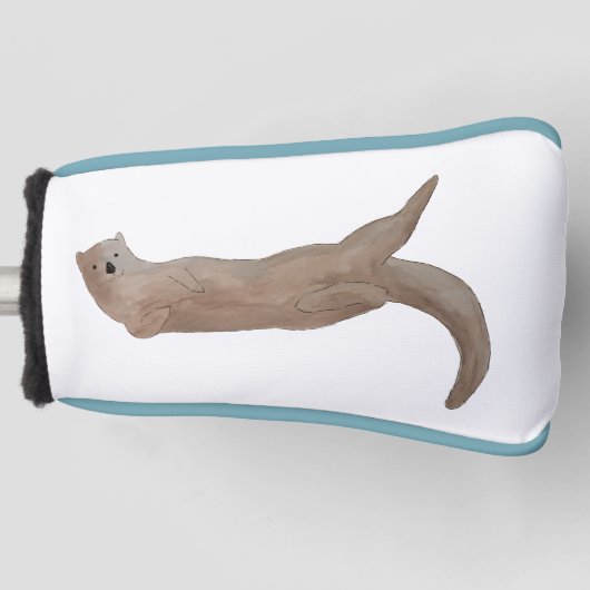 Couvre-club De Golf Aquarelle Océan Animal Loup (Devant)