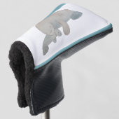 Couvre-club De Golf Aquarelle Océan Animal Mère Bébé Manat (Devant 3/4)