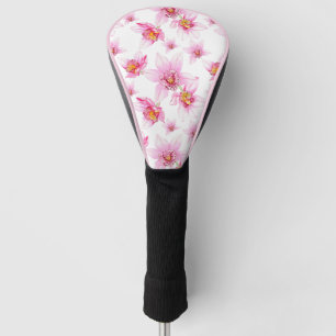 Couvre-club De Golf Aquarelle Orchidées Design 15