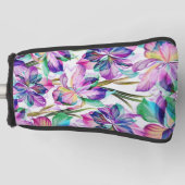 Couvre-club De Golf Aquarelle papillon Bleu et blanc Golf Head Cove (Devant)