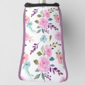 Couvre-club De Golf Aquarelle rose (Tourné à 90°)