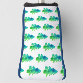 Couvre-club De Golf Aquarelle verte Pins de la forêt (Tourné à 90°)