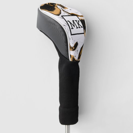 Couvre-club De Golf Arbre Abstrait en marbre Empreinte de léopard (Incliné)