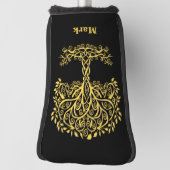 Couvre-club De Golf Arbre Celtique Jaune (Tourné à 90°)