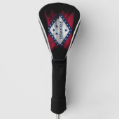 Couvre-club De Golf Arkansas state flag brush stroke (Devant)