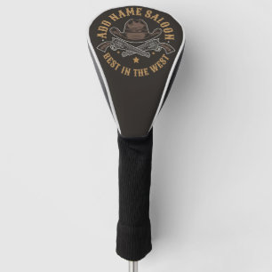 Couvre-club De Golf Armes de cowboy antiques AJOUTER NOM Saloon du vie