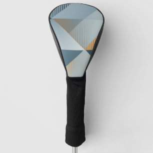 Couvre-club De Golf Arrière - plan de formes géométriques en gris