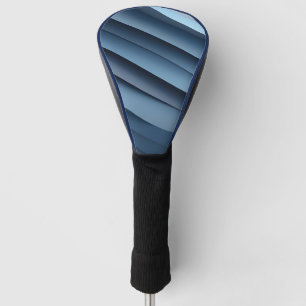 Couvre-club De Golf Arrière - plan de formes superposées dans les bleu