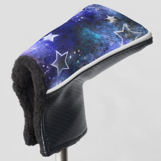 Couvre-club De Golf Arrière - plan spatial avec étoiles (Devant 3/4)