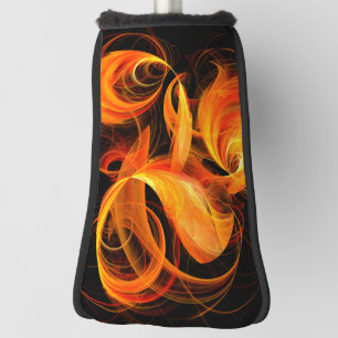 Couvre-club De Golf Art Abstrait Fireball