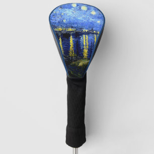 Couvre-club De Golf Art vintage Van Gogh, Nuit étoilée sur Rhône