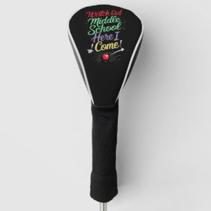 Couvre-club De Golf Attention collège, j'arrive école