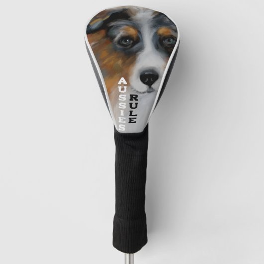 COUVRE-CLUB DE GOLF AUSTRALIAN SHEPHERD (Devant)