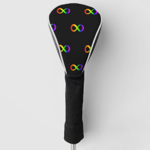 Couvre-club De Golf Autisme personnalisé Infinité arc-en-ciel Symbole