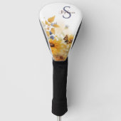 Couvre-club De Golf Autumn Sunflower Monogram (Devant)