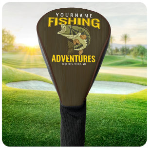 Couvre-club De Golf Aventures de pêche personnalisées Basse Pêcheur