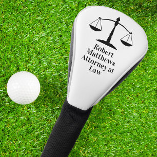 Couvre-club De Golf Avocat - Scales de justice Bureau de droit coutumi