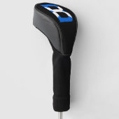 Couvre-club De Golf B Monogramme superposé sur le dccnt du drapeau éco (Incliné)