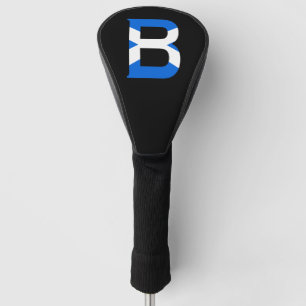 Couvre-club De Golf B Monogramme superposé sur le Drapeau écossais dcc