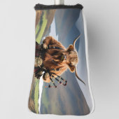 Couvre-club De Golf Bagpiper de vache écossaise Highland (Tourné à 90°)