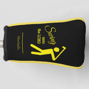 Couvre-club De Golf BALANCEZ VERS LE SEIGNEUR Golfeur Silhouette Nom P