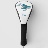 Couvre-club De Golf Baleine bleue monogramme  (Devant)