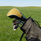 Couvre-club De Golf Balle de Golf Pailletée Or Nom Classique Script (In Situ)