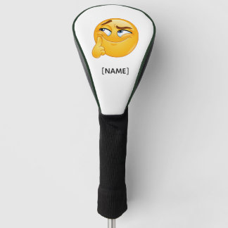 Couvre-club De Golf Balles de Golf Émoji Pensée Mignonne Visage Sourno