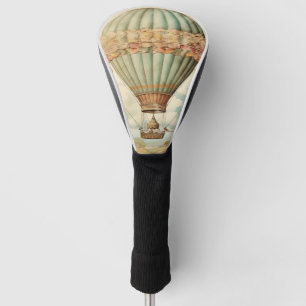 Couvre-club De Golf Ballon à air chaud vintage Steampunk Blue