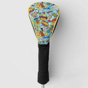 Couvre-club De Golf Bande dessinée colorée motif thématique