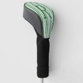 Couvre-club De Golf Bandes de Parties scintillant argent vert Monogram (Incliné)