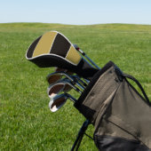 Couvre-club De Golf Bandes noires, dorées et blanches (In Situ)