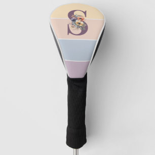 Couvre-club De Golf Bandes pastel minimalistes avec aquarelles