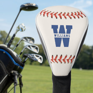 Couvre-club De Golf Baseball Softball Nom Sport Monogramme initial