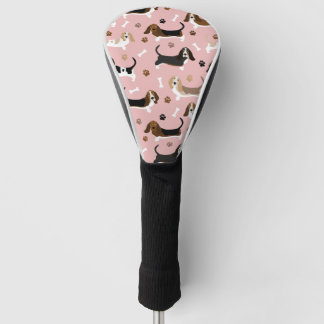 Couvre-club De Golf Basset Hound Chig Bones and Paws