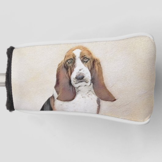 Couvre-club De Golf Basset Hound Peinture - Cute Original Chien Art (Devant)