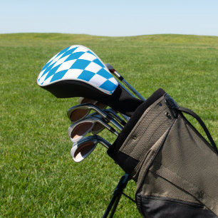 Couvre-club De Golf Bavière diamant drapeau motif bleu et blanc