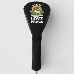 Couvre-club De Golf Be Gay Love Frogs Funny LGBTQ Pride Rainbow Retro