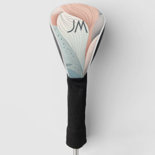Couvre-club De Golf Beau design feuille pastel élégant