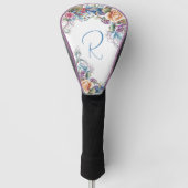 Couvre-club De Golf Beau Floral Monogrammé (Devant)
