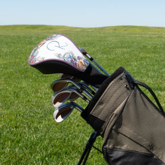 Couvre-club De Golf Beau Floral Monogrammé