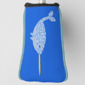 Couvre-club De Golf Bébé bleu mignon garçon Narwhal (Tourné à 90°)