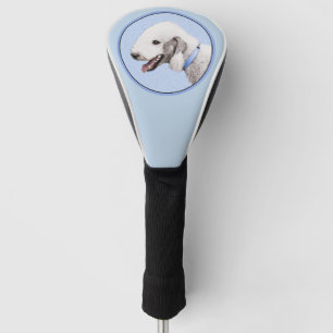 Couvre-club De Golf Bedlington Terrier Painting - Art original du chie