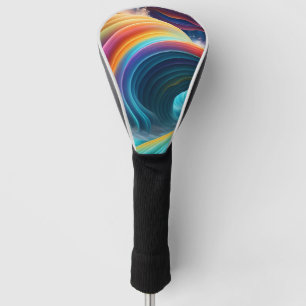 Couvre-club De Golf Belle cascade arc-en-ciel